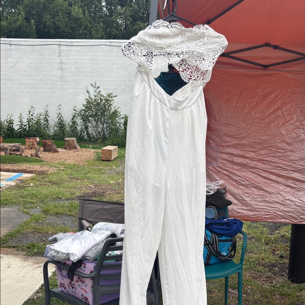 Elegant White Lace Jumpsuit